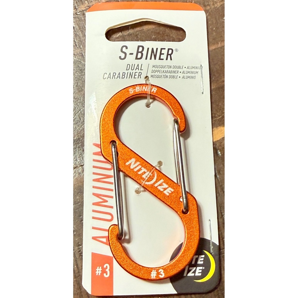 Nite Ize S-Biner Dual Carabiner Unisex Size 3 New Orange Aluminum SBA3-19-R6